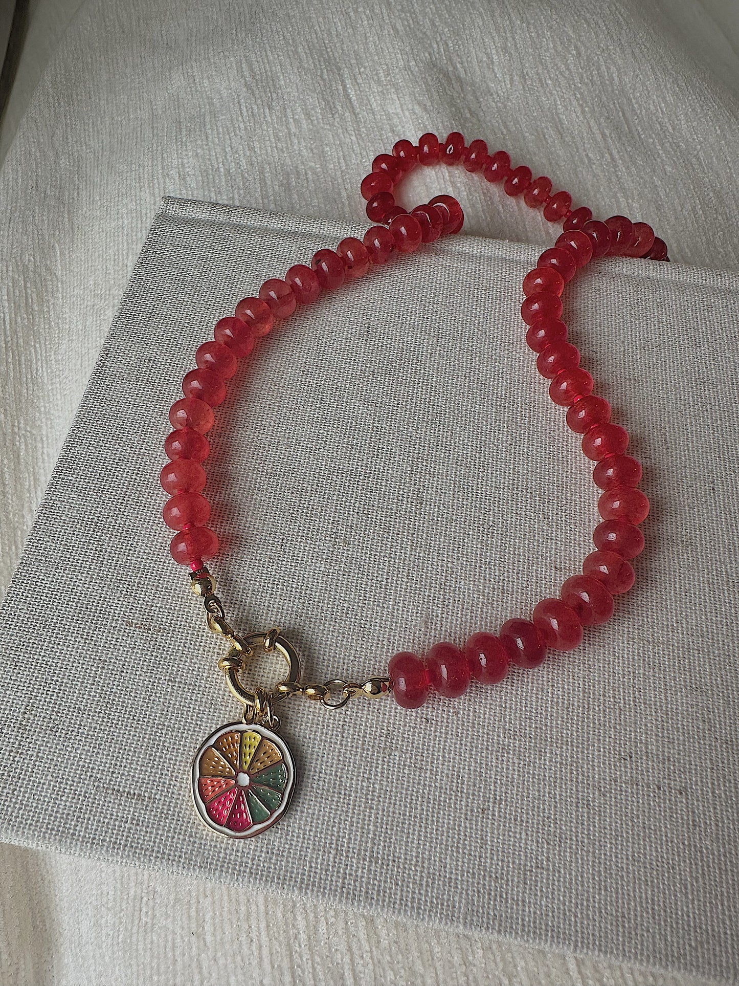 Strawberry Jelly Jade Gemstone