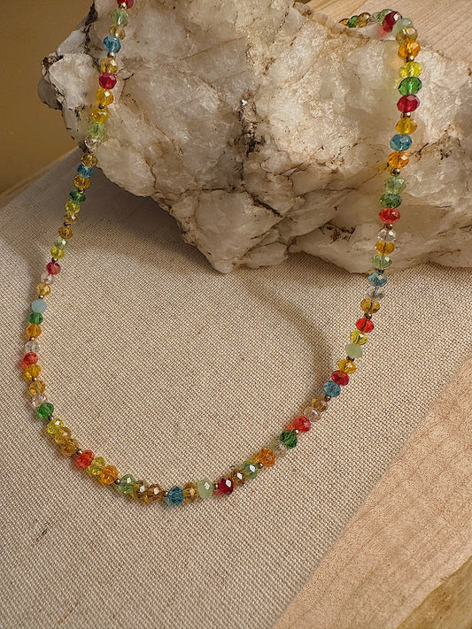 Multicolor Prague Bead Necklace